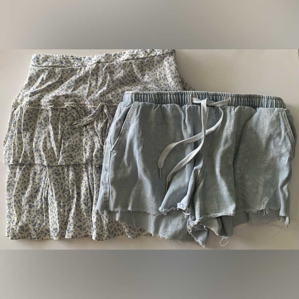 Set Of 2 Forever 21 / Sienna Sky Skirt Shorts Youth Girls Size M